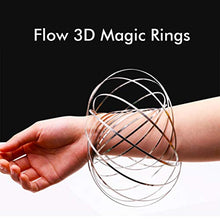 Load image into Gallery viewer, zuoshini Kinetic Spring Toy, Flow Rings Kinetic Spiral Spinner Ring Stainless Steel Arm Ring Toy Decompression Bracelet Toy Multifunction Bracelet Fluid Toy
