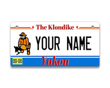 Load image into Gallery viewer, BRGiftShop Personalized Custom Name Canada Yukon 3x6 inches Bicycle Bike Stroller Children&#39;s Toy Car License Plate Tag

