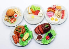 Load image into Gallery viewer, ThaiHonest Set 5 Assorted Dollhouse Miniature Food,Tiny Food On Ceramic Plate, Dollhouse Accessories for Collectibles
