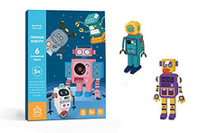 Load image into Gallery viewer, MUKAYIMO Hands Craft DIY 3D Paper Set, Pack of 6 Professional Robots and 10 Traffic Teaser Toys, Educational Toy, Safe and Non-Toxic Paper. (Robots)
