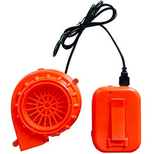 Load image into Gallery viewer, Mini Blower Fan Orange Fan Blower for Dinosaur Costume Doll Mascot Head Other Inflatable Game Clothing Suits Birthday Wedding Christmas Halloween Party Supplies Favors
