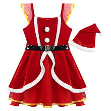 Load image into Gallery viewer, Agoky Infant Baby Girls Christmas Mrs Santa Claus Dress Xmas Costumes Fancy Tutu Party Dresses Red Dress with Hat 12
