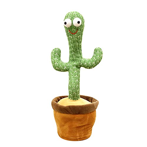 SFOOS Dancing Cactus, Cute Cactus That Twists, Cactus Plush Toy That Can Sing, 120 English Songs, Can Learn to Speak, Can Record, Suitable for Home Decoration and Children's Play, Children's Gifts