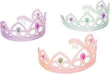 Load image into Gallery viewer, Colorful Princess Party Tiaras, Assorted Colors by SmallToys - Unit of 12
