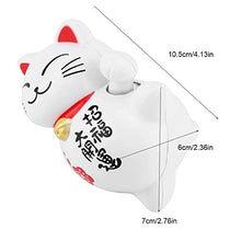 Load image into Gallery viewer, Nikou Car Accessories Lucky Cat Solar Fortune Cat Adorable Lazy Lying Waving Beckoning Solar Powered Lucky Fortune Cat
