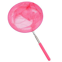 Toyvian Kids Telescopic Fishing Nets Catch Butterflies Catch Insects Bugs Fish Nets Outdoor Tools Pink