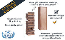 Load image into Gallery viewer, WE Games Wood Block Party Game - Includes 12 in. Wooden Box and die - Walnut Stain
