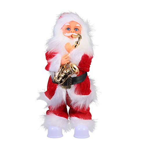 NUOBESTY Christmas Musical Doll Electric Singing Santa Claus Doll Christmas Party Toys for Children (Red Style 3)
