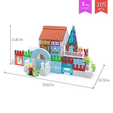Load image into Gallery viewer, GIROMAG 105pcs Magnetic Blocks Two-Story 3D Building Model Set Stem Education Stacking Toys Magnet Tiles Construction Playboards for Kids Toddlers Children Ages 6+
