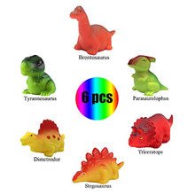 Load image into Gallery viewer, Aildysee Dinosaur Bath Toys, 6 Packs Light Up Floating Rubber Toys for Baby Children Toddler,Pool Water Bathtub Shower Toys for Kids Preschool in Holiday Christmas Birthday
