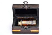 Load image into Gallery viewer, ART KING 4.5 Inch Antique Pocket Telescope With Wooden Box Vintage Style Telescope 4.5 X 1.5 X 1 inch Brown

