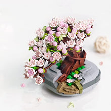 Load image into Gallery viewer, YuHuaFUShi Flower Bouquet Building Kit Cherry Tree Bonsai Creative Building for Adults,DIY Building Blocks Set Education Stem Toy, Desk Decor
