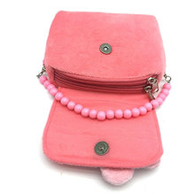 Load image into Gallery viewer, Elesa Miracle Little Girl HandBag Beauty Set Plush Handbag + Flower-shaped Clip-on Earrings + Necklace and Bracelet Set (Pink)
