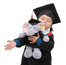 Load image into Gallery viewer, Plushland Brown Bear Plush Stuffed Animal Toys Present Gifts for Graduation Day, Personalized Text, Name or Your School Logo on Gown, Best for Any Grad School Kids 12 Inches(New Navy Cap and Gown)
