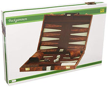 Load image into Gallery viewer, 14.75&quot; Recreational Board Game Vinyl Backgammon Set - Brown &amp; White
