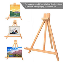 Load image into Gallery viewer, Yencoly Table Easel Stand,Small Table Easel Stand Beech Desktop Wedding Photo Display Decoration Art Supplies Natural Wood Decorative Display Table
