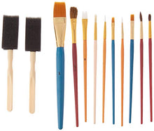 Load image into Gallery viewer, LINZER/AMERICAN BRUSH AM 1012S 12 Piece Economy Artist Brush Set

