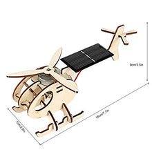 Load image into Gallery viewer, Vbestlife Solar Energy Toy, Wooden Plane Model Wooden DIY Model DIY Model, for Kids Who Over 4 Years Old Home Garden
