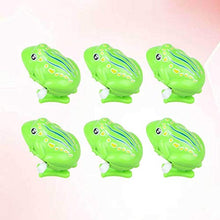Load image into Gallery viewer, TOYANDONA 6Pcs Wind Up Frog Toy Plastic Clockwork Spring Frog Parent-Child Interaction Educational Jump Frog Animal Party Favor for Kids Baby Toddlers (Green)
