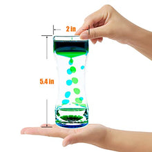 Load image into Gallery viewer, OCTTN 1 Pack Liquid Motion Bubbler Timer Sensory Toys for Relaxation, Water Timer Fidget Toy for All Age, Motion Bubble Sensory Toy Play for Office Home Blue &amp; Green
