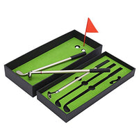 Keenso Desktop Golf Set, Mini Desk Games - Desktop Golf Pen Toy Set Green Driving Range with 3 Pcs Desktop Golf Pen Balls Flag Desktop Golf Gift