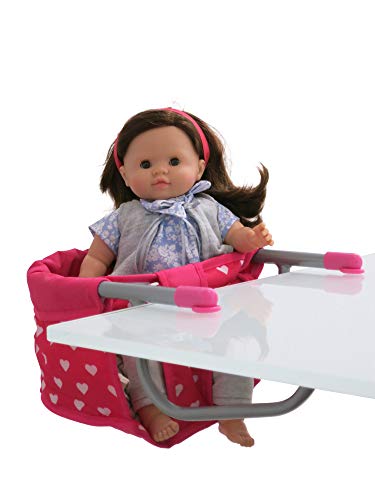 Doll High Chair Table Treat and Feeding Seat for Dolls Up to 19