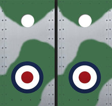 Load image into Gallery viewer, Custom Tailgate Rivet Mosquitoe Plane Themed Cornhole Boards
