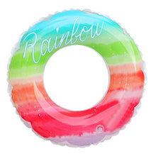 Load image into Gallery viewer, Bazahy Adult Summer Beach Inflatable Cute Shape Swim Ring Pool River Beach Floating,Suitable for Many Occasions,Use Swimming Pool,Beach (90, Multicolor)
