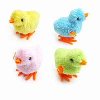 4 Pcs Wind-Up Jumping Chicken Ducklings Party Favors