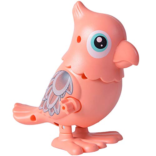 Shuohu 360 Degrees Rotation Windup Parrot Toy Jump Clockwork Novelty Toy for Kids Random Color