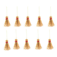EXCEART 20pcs Mini Broom Witch Broom Dollhouse Miniature for DIY Crafts Fairy Garden Accessories Kitchen Pretend Play Decoration
