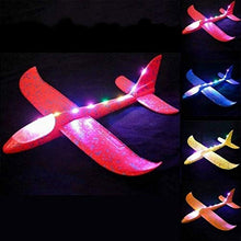 Load image into Gallery viewer, Airplane Toys, 3 Pack LED Light Up Glider Airplane, 18.89&quot; Large Throwing Foam Plane, 2 Flight Mode Glider Plane Aerobatic Foam Airplane for Kids, Kids Outdoor Sport Game (Random Color)
