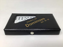 Load image into Gallery viewer, GGS White Double 6 Jumbo Size Domino Tiles in Snap Vinyl Case
