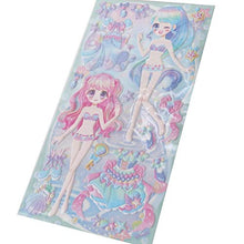 Load image into Gallery viewer, metamorphic Princess Girl sticker / Mermaid Princess Girl for girls
