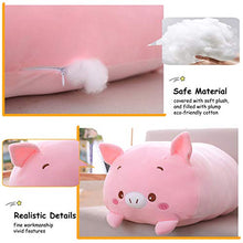 Load image into Gallery viewer, AIXINI 23.6 inch Cute White Cat Plush Stuffed Animal Cylindrical Body Pillow,Super Soft Cartoon Hugging Toy Gifts for Bedding, Kids Sleeping Kawaii Pillow
