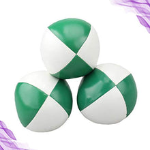 Load image into Gallery viewer, TOYANDONA 3pcs Professional Juggling Balls Set Playing Bounce Balls Circus Juggling Toys Hand Training Balls for Park Party Performance (Green and White)
