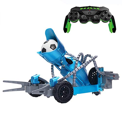 XIAOKEKE 2.4Ghz Full Function Remote Control Rechargeable Alloy Robot Arm Truck Toy Car, Children's Puzzle DIY Robot Toy Kit, Gifts for Boys and Girls,Style 6