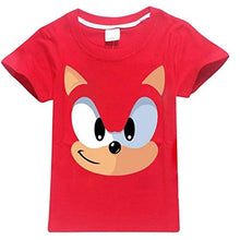 Load image into Gallery viewer, Boys Cartoon Sonic Clothes Girls 3D Funny Cotton T-Shirts Costume Children Spring Clothing Kids Tees Top Baby T Shirts (Red, 13T)
