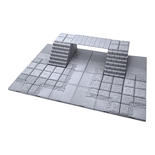 Locking Dungeon Tiles - Bridge Over Lava, Terrain Scenery Tabletop 28mm Miniatures Role Playing Game, 3D Printed Paintable, EnderToys