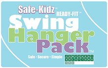 Load image into Gallery viewer, Heavy Duty Swing Hangers :: Set of 2 Playset Hangers for Wooden Swing Sets :: Complete Kit Includes Mounting Hardware, Snap Hooks &amp; Properly Sized Drill Bit for EZ Installation, by Safe-Kidz
