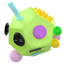 Load image into Gallery viewer, ATiC 12 Sided Fidget Cube, Fidget Twiddle Cube Dodecagon Stress Relief Hand Toy Decompression for ADD, ADHD, Autism Kids and Adults, Green/Colorful
