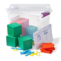 hand2mind Differentiated Plastic Base Ten Blocks Complete Set, Place Value Blocks, Counting Cubes for Kids Math, Base 10 Math Manipulatives for Kids, Kindergarten Homeschool Supplies (Set of 484)