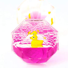 Load image into Gallery viewer, YUE Motion Liquid Motion Bubbler Floating Sea Creatures, Diamond Shaped Liquid Timer for Fidget Toy,Autism Toys , Children Activity, Calming Relaxing and Home Ornament (Purple Liquid with Duck Toys)

