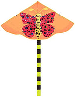 Kites kiteOrange Flower Butterfly Kite with Tails and Kite String for Beginners,Giant Kite for Kids &Amp; Adults,Easy to Fly and Assemble llxyzrzbhd709(Color:400M String)