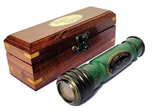 Load image into Gallery viewer, Castle Instruments Handmade Heavy Brass Working 6 Inches Kaleidoscope with Beautiful Patina Work, Best Birthday Gift for Children, Green, Standard
