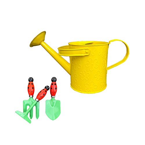 Children's Gardening Tool Set, Garden Toys with Watering Can, Shovel, Rake and Fork, Backyard Tool Set - Outdoor Toys for Boys & Girls,D
