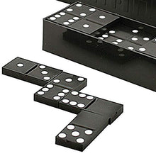 Load image into Gallery viewer, rarun.p Double SIX Dominoes Domino Set of 28 Black Tiles
