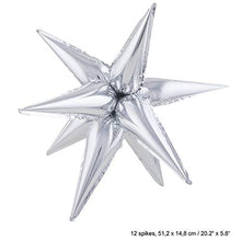 Load image into Gallery viewer, Balloon-Foil-3D Star Burst 20x6&quot; Silver
