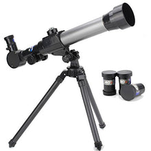 Load image into Gallery viewer, Telescope Refractors for Kids,50mm Profession Astronomy Refractor Telescope with Adjustable Tripod - Perfect Telescope Gift for Kids (Black)
