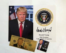 Load image into Gallery viewer, President Donald Trump 8 1/2&quot; x 11 on Card Stock...Photo Portrait Picture + $100
